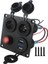 Çift USB Şarj + Voltmetre + 12 V Soket + Anahtarı 4 Delik Paneli Deniz Araba (Yurt Dışından) 2