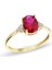 Kırmızı Taşlı Altın Yüzük CGKYZK0124 1