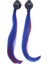 Kask Pigtails Kask Örgüler At Kuyruğu ve Vantuz Motosiklet Için 35 cm Kırmızı + Mavi (Yurt Dışından) 1