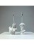 Gri Eskitme David ve Laocoon 2'li Heykel Not Tutucu Set 1