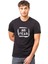 Siyah Bisiklet Yaka Kısa Kol Baskılı Penye Erkek T-shirt M50043 1
