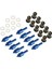 10 Adet Evrensel Ön Cam Spike Cıvata M5 5mm Vida Kuyu Kuruyemiş Cam Blue (Yurt Dışından) 5