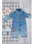 Jean Kumaş Unisex Bayramlık Bebek Uzun Tulum 12324 1