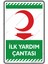Ilk Yardım Çantası Aşağı Ok/25x35cm/Etiket 1