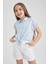 Kız Çocuk Crop Desenli Kısa Kollu Gömlek T3967A623SM 1