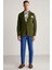 Haki Giza Pamuk Triko Blazer Ceket 2