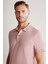 Nakış Logolu Pembe Polo Yaka T-Shirt 1