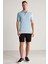 Vintage Görünümlü Mavi Polo Yaka T-Shirt 2