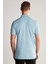 Vintage Görünümlü Mavi Polo Yaka T-Shirt 5