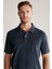 Lacivert Havlu Kumaş Polo Yaka T-Shirt 1
