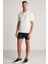 Beyaz Havlu Kumaş Polo Yaka T-Shirt 2
