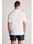 Beyaz Havlu Kumaş Polo Yaka T-Shirt 5