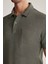 Haki Havlu Kumaş Polo Yaka T-Shirt 5