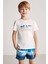 Beach Baskılı Beyaz Pima Pamuk Çocuk T-Shirt 1