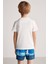 Beach Baskılı Beyaz Pima Pamuk Çocuk T-Shirt 5