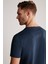 Logolu Pima Pamuk Lacivert T-Shirt 5