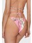 Desenli Yanlardan Bağlamalı V String Bikini Altı Kadın Bikini Altı E3GO03MC04R P63W 3