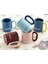 Exciting New Bone China Kupa 350 ml Lacivert - Açık Mavi 3