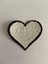 Ütü Ile Yapışan Dokuma Peluş,kolej,punch Arma Heart, Beyaz Kalp Modeli 3