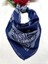 Lacivert Renk Etnik Desenli %100 Koton Bandana 1