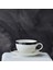 Damalı Tek Kişilik Porselen Kahve Fincan Takımı 220 ml 1