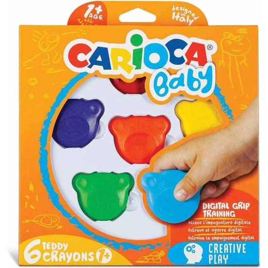 Carioca Teddy Bebek Crayons 6lı