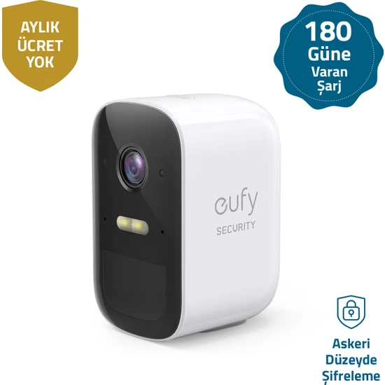 Anker Eufy Security Eufycam 2C Kablosuz Akıllı Güvenlik ve 1080p Kamera Sistemi Eklenti Kamera - T8113 (Anker Türkiye Garantili)