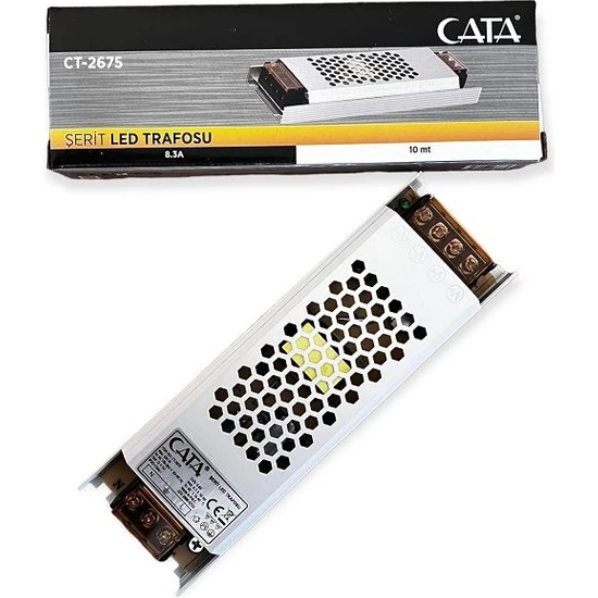 Cata 12,5A Şerit LED Trafosu (150W) (Süper Slim - Fansız)