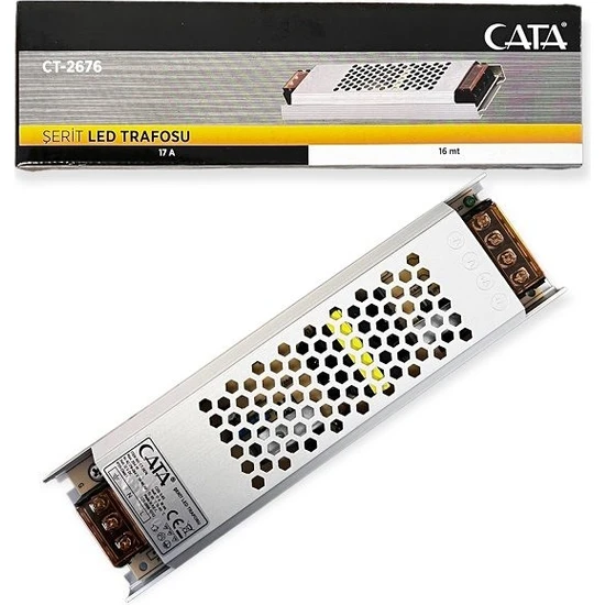Cata 17A Şerit LED Trafosu (200W) (Süper Slim - Fansız)