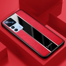 Zebana Xiaomi Mi 12T Kılıf Zebana Premium Deri Kılıf Kırmızı