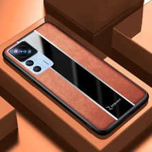 Zebana Xiaomi Mi 12T Kılıf Zebana Premium Deri Kılıf Kahverengi