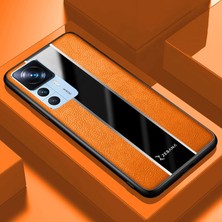 Zebana Xiaomi Mi 12T Pro Kılıf Zebana Premium Deri Kılıf Turuncu