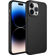 Gpack Apple iPhone 13 Pro Kılıf Luna Buton Tuşlu Soft Silikon Siyah