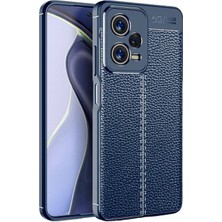 Case Street Casestreet Xiaomi Poco X5 5g Kılıf Niss Silikon Deri Görünümlü Kamera Korumalı Lacivert