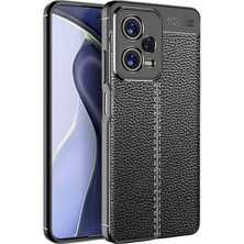 Case Street Casestreet Xiaomi Poco X5 5g Kılıf Niss Silikon Deri Görünümlü Kamera Korumalı Siyah