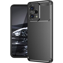 Case Street Casestreet Xiaomi Poco X5 5g Kılıf Negro Karbon Görünüm Dizayn Silikon Siyah