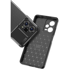 Case Street Casestreet Xiaomi Poco X5 5g Kılıf Negro Karbon Görünüm Dizayn Silikon Siyah