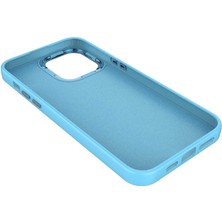 Case Street Casestreet Apple iPhone 14 Pro Kılıf Luna Buton Tuşlu Soft Silikon Sierra Mavi