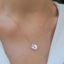 Pier Gümüş Kalp Anahtar Gümüş Kolye