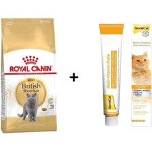 Royal Canin British Shorthair Yetişkin Kedi Maması 10 kg + Gimcat Multivitamin 100 gr