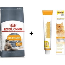 Royal Canin Hair&skin Hassas Tüylü Kediler Için Mama 4 kg + Gimcat Multivitamin 100 gr
