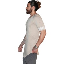 Capotrio Erkek Kısa Kol Batik Desen Uzun T-Shirt