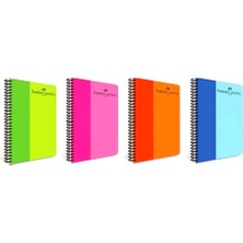 Asyaon Faber Castell Bicolor A4 100 Yaprak Spiralli Çizgili Defter