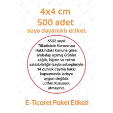 Msticker Iade Etiketi, E-Ticaret Paket Etiketi, Ürün Iade Etiketi Ambalaj Etiketi 500 Adet