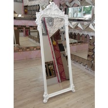 Ayna Denizi Vintage Madam Model Beyaz Renk Dekoratif Ayaklı Boy Aynası