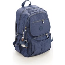 İmaks 571 Krinkıl/klinkır Su Geçirmez Hafif Çok Gözlü Spor, Seyahat, Okul, Laptop Sırt Çantası Lacivert 9-2E