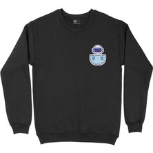 Cix Uzaylı Cep Tasarım Baskılı Sweatshirt