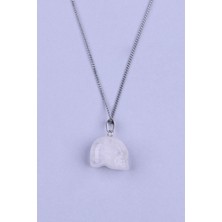 Alibaba Doğaltaş Kristal Kuvars Doğal Taş Kuru Kafa Model Kolye