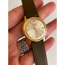 Hasyılmaz Gub Glashütte 03758 Altın Kaplama Vintage Kurmalı Kol Saati 36MM