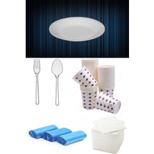 Yok Yok Ambalaj 50'li Yuvarlak Köpük Tabak Set